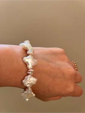 Freshwater Baroque Puzzle Shape Pearl Bracelet